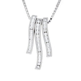 3 Piece 14K White Gold Diamond Pendant